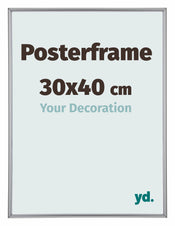 Posterrahmen 30x40cm Silber Hochglanz Kunststoff Paris