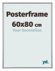 Posterrahmen 60x80cm Silber Hochglanz Kunststoff Paris
