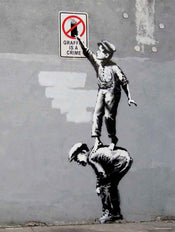 Kunstdruck Brandalised Grafitti Is a Crime 30x40cm