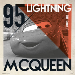 Kunstdruck Disney - Cars - Lightning McQueen - 30x30cm