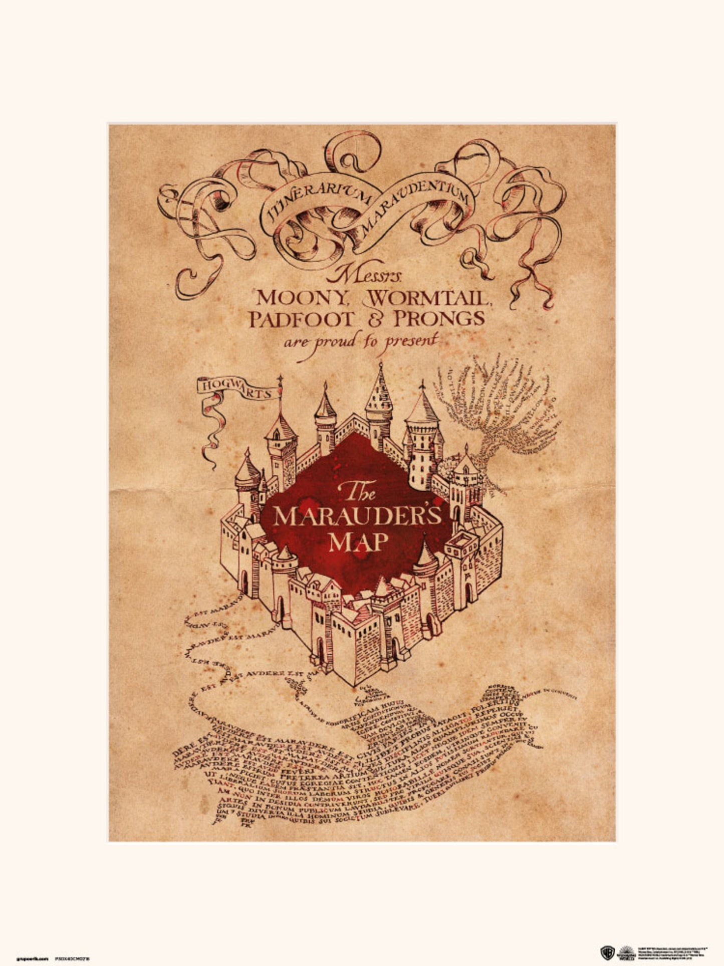Kunstdruck Harry Potter The Marauders Map 30x40cm