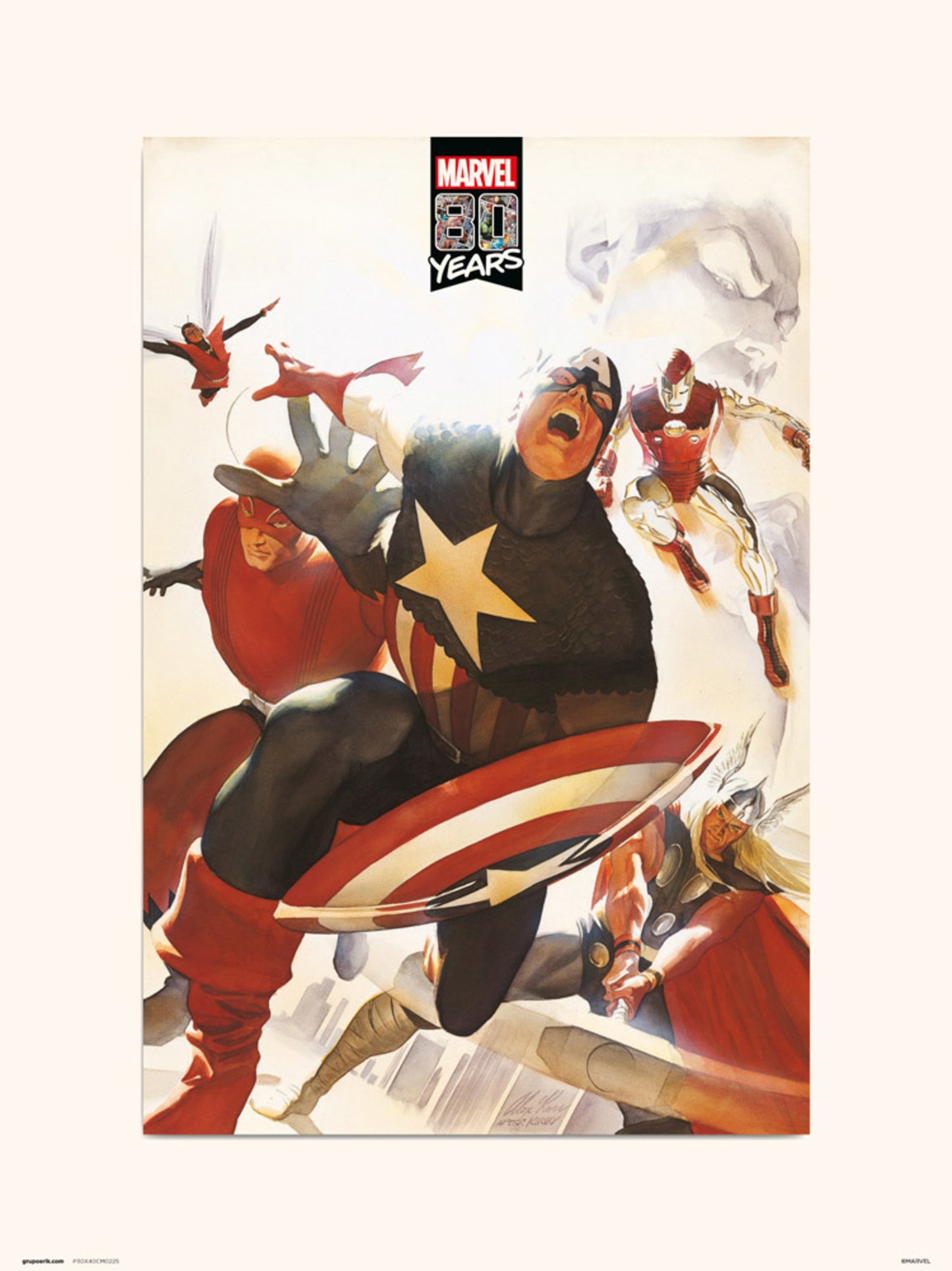 Kunstdruck Marvel 80 Years Avengers 30x40cm