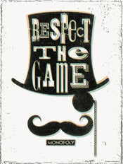 Kunstdruck Monopoly Respect The Game 30x40cm