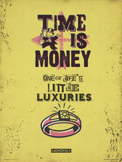 Kunstdruck Monopoly Time Is Money 30x40cm