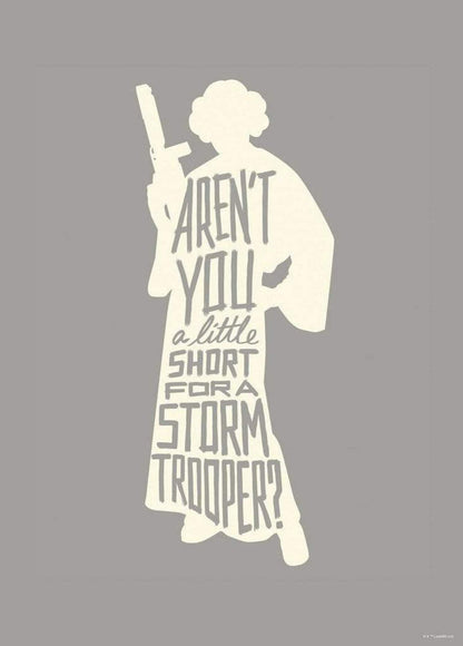 Kunstdruck Star Wars Silhouette Quotes Leia 50x70cm