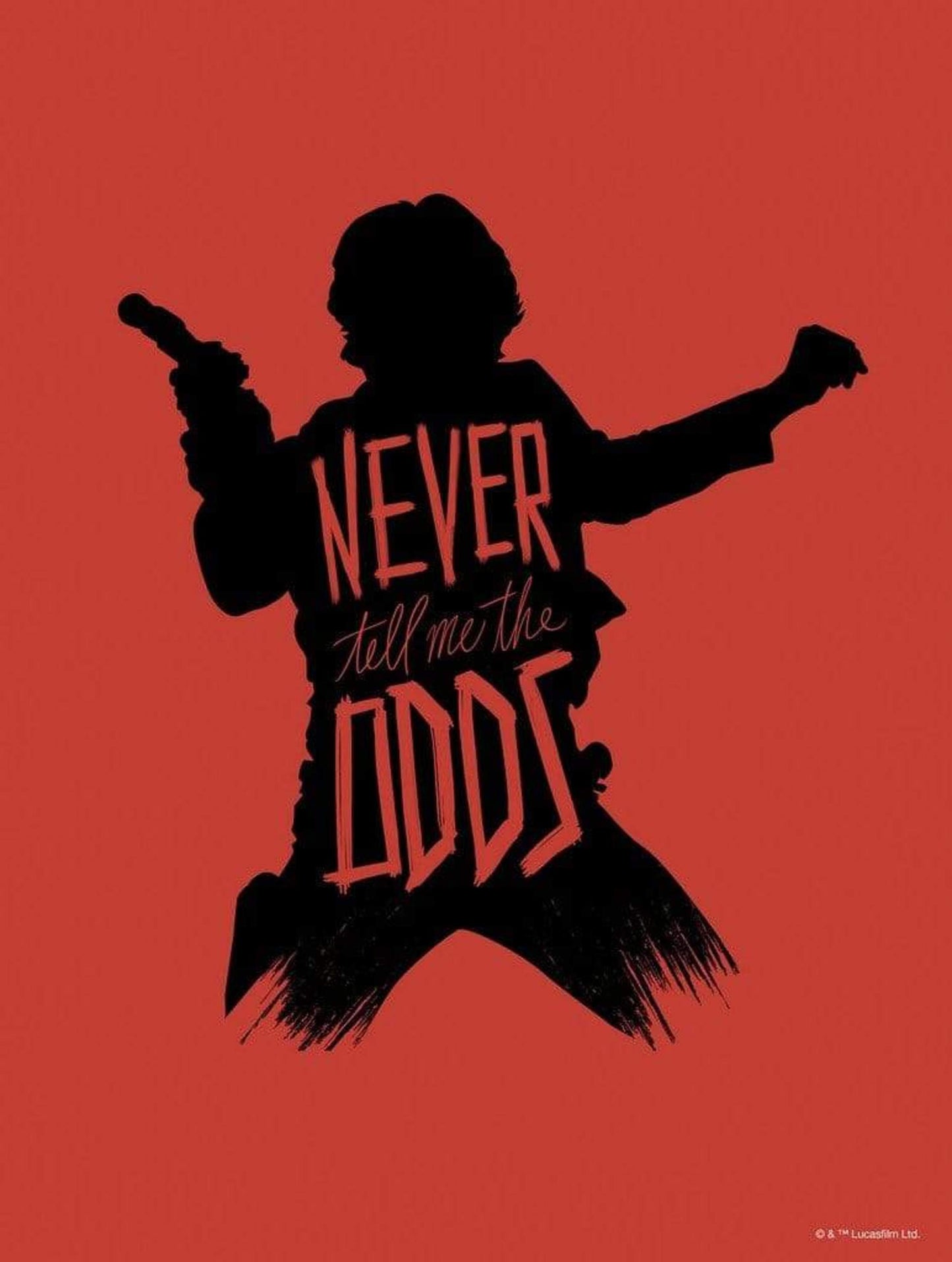 Kunstdruck Star Wars Silhouette Quotes Han Solo 30x40cm