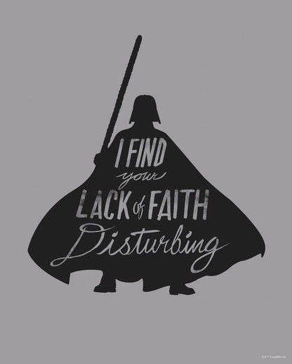 Kunstdruck Star Wars Silhouette Quotes Vader 40x50cm