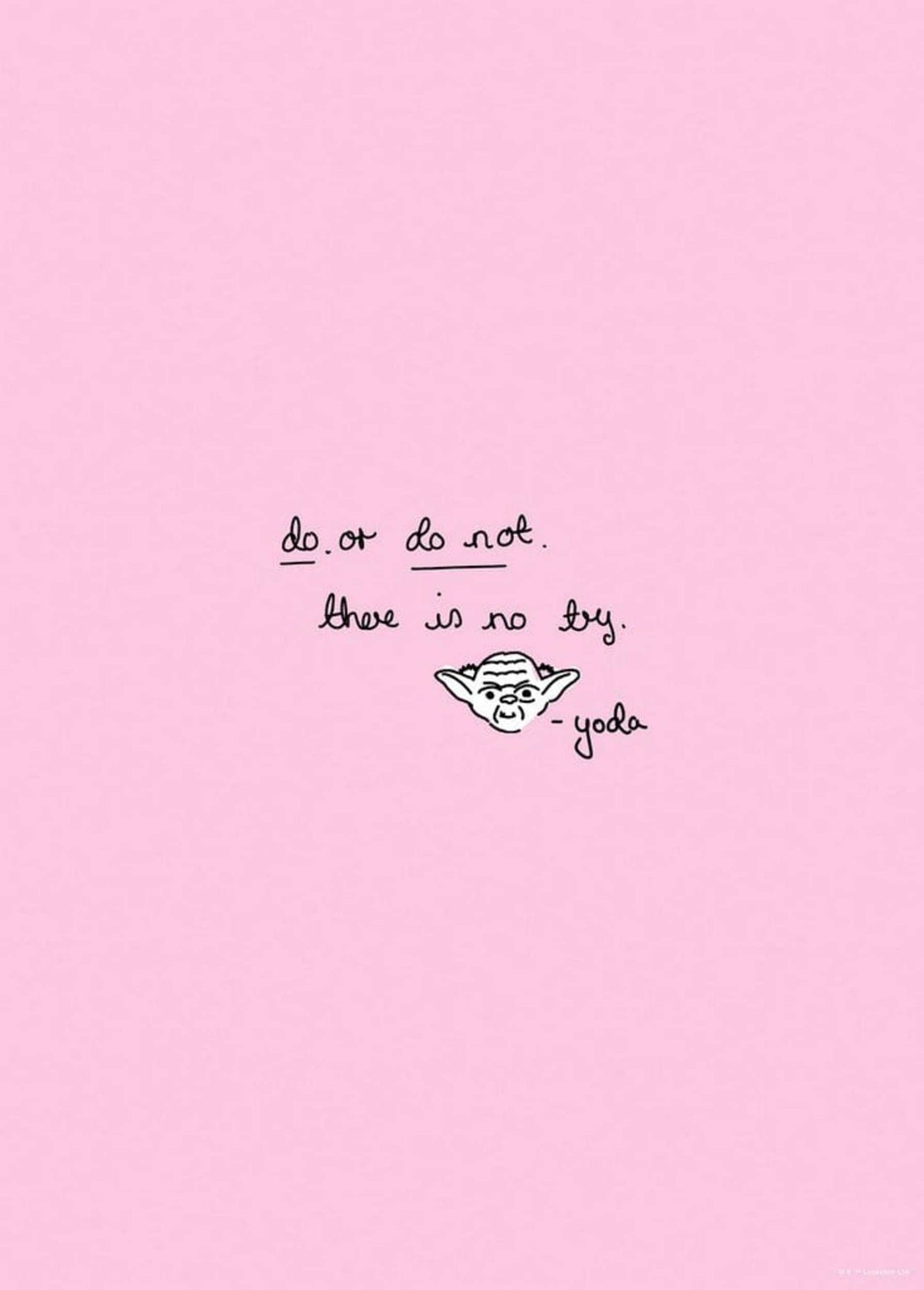 Kunstdruck Star Wars Quote Yoda Cute 50x70cm