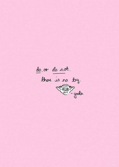 Kunstdruck Star Wars Quote Yoda Cute 50x70cm