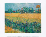 Kunstdruck Vincent Van Gogh - Vista di Arles Con Irises 30x24cm