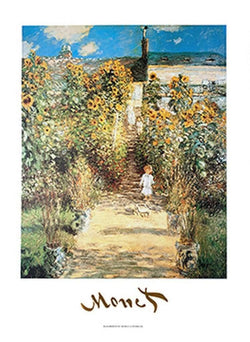 Kunstdruck Claude Monet - The Monet's Garden at Vétheuil 50x70cm