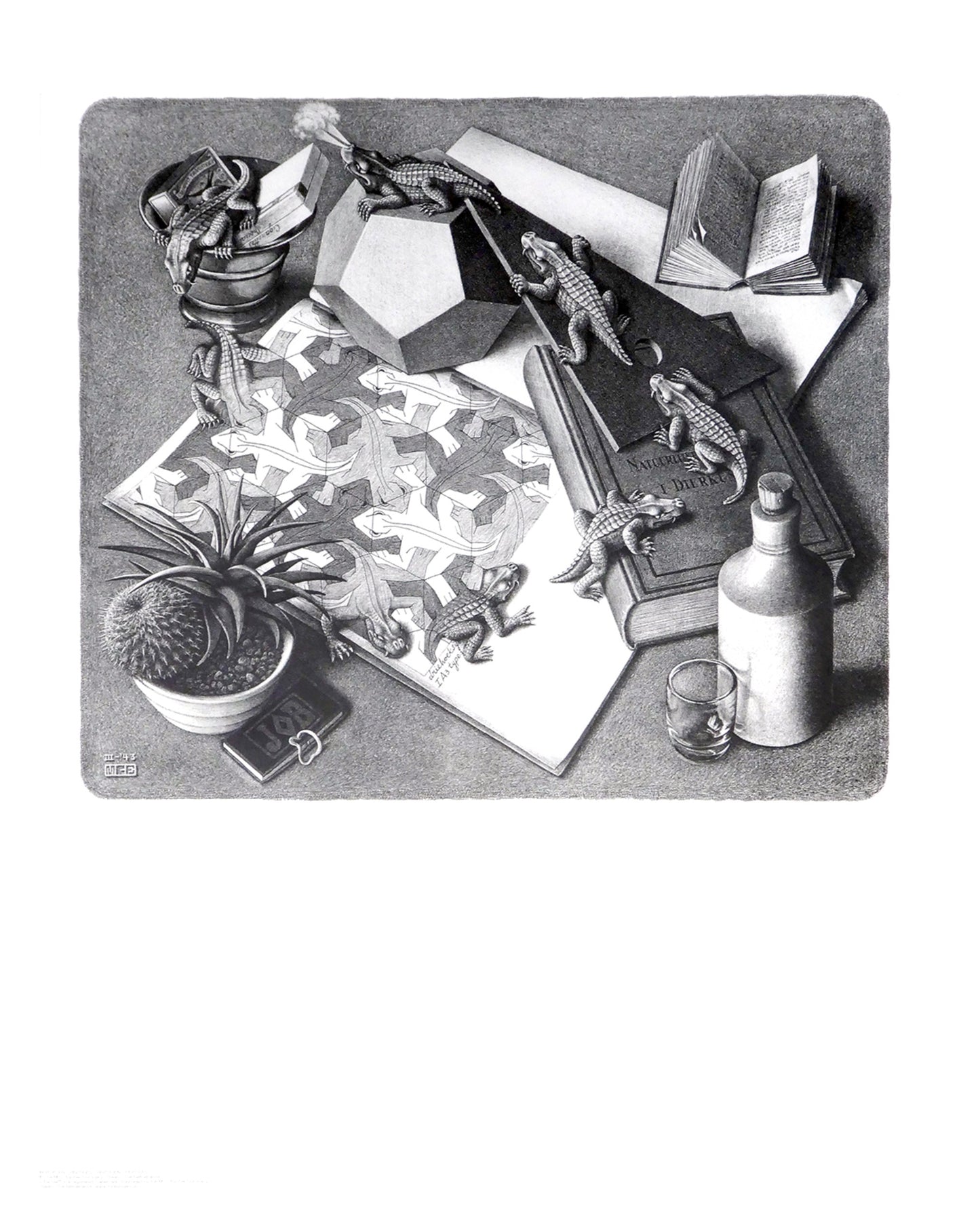 Kunstdruck M. C. Escher - Reptilien 55x65cm