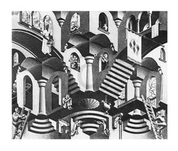 Kunstdruck M. C. Escher - Konkav und Konvexe 65x55cm