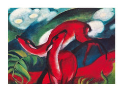 Kunstdruck Franz Marc - The red Deer 80x60cm