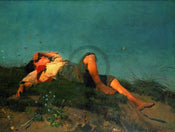 Kunstdruck Franz Von Lenbach - Hirtenknabe 80x60cm