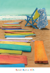 Kunstdruck Heidi Reil - Biscus Blue 45x66cm