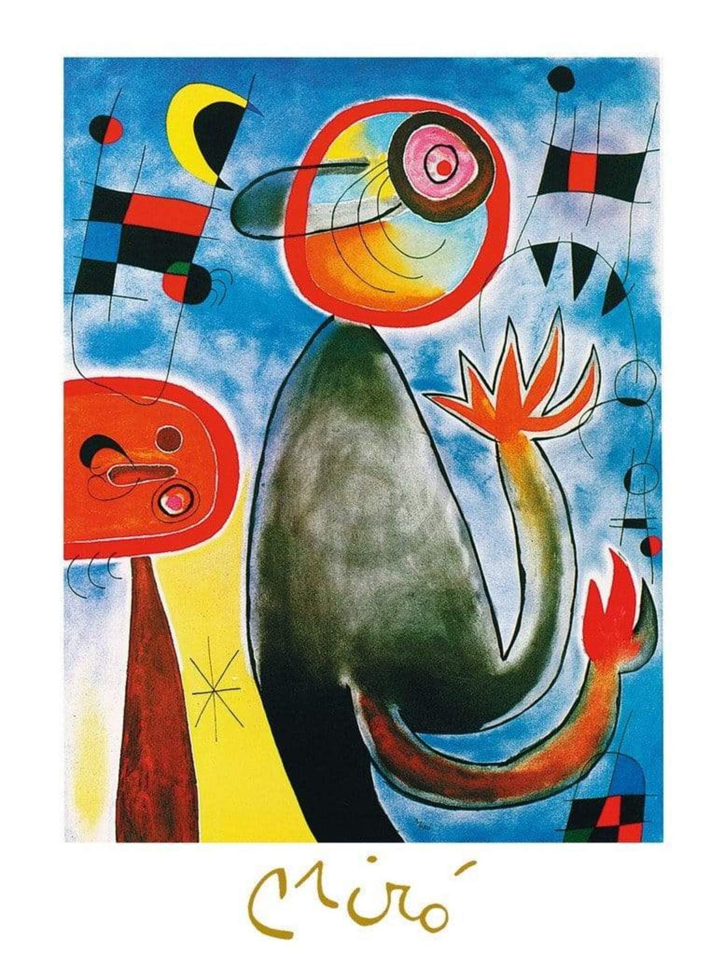 Kunstdruck Joan Miro - Les echelles en roue 60x80cm