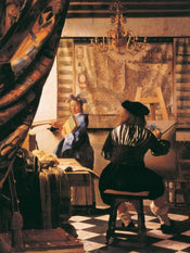 Kunstdruck Johannes Vermeer - Die Malkunst 60x80cm