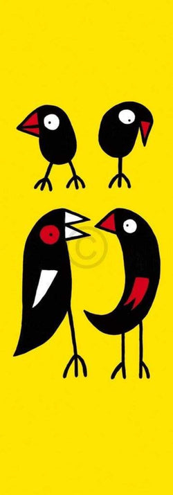 Kunstdruck Birdman Hans Lan - Let's talk about it 35x100cm