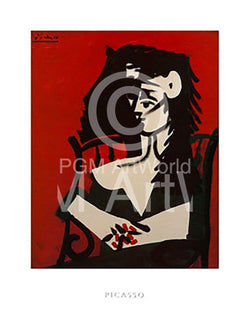 Kunstdruck Pablo Picasso - Jacqueline a Mantil 40x50cm