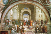Kunstdruck Raffael - La scuola di Atene 90x60cm