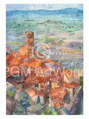 Kunstdruck Ralf Westphal - Cortona, Umbrien 30x40cm