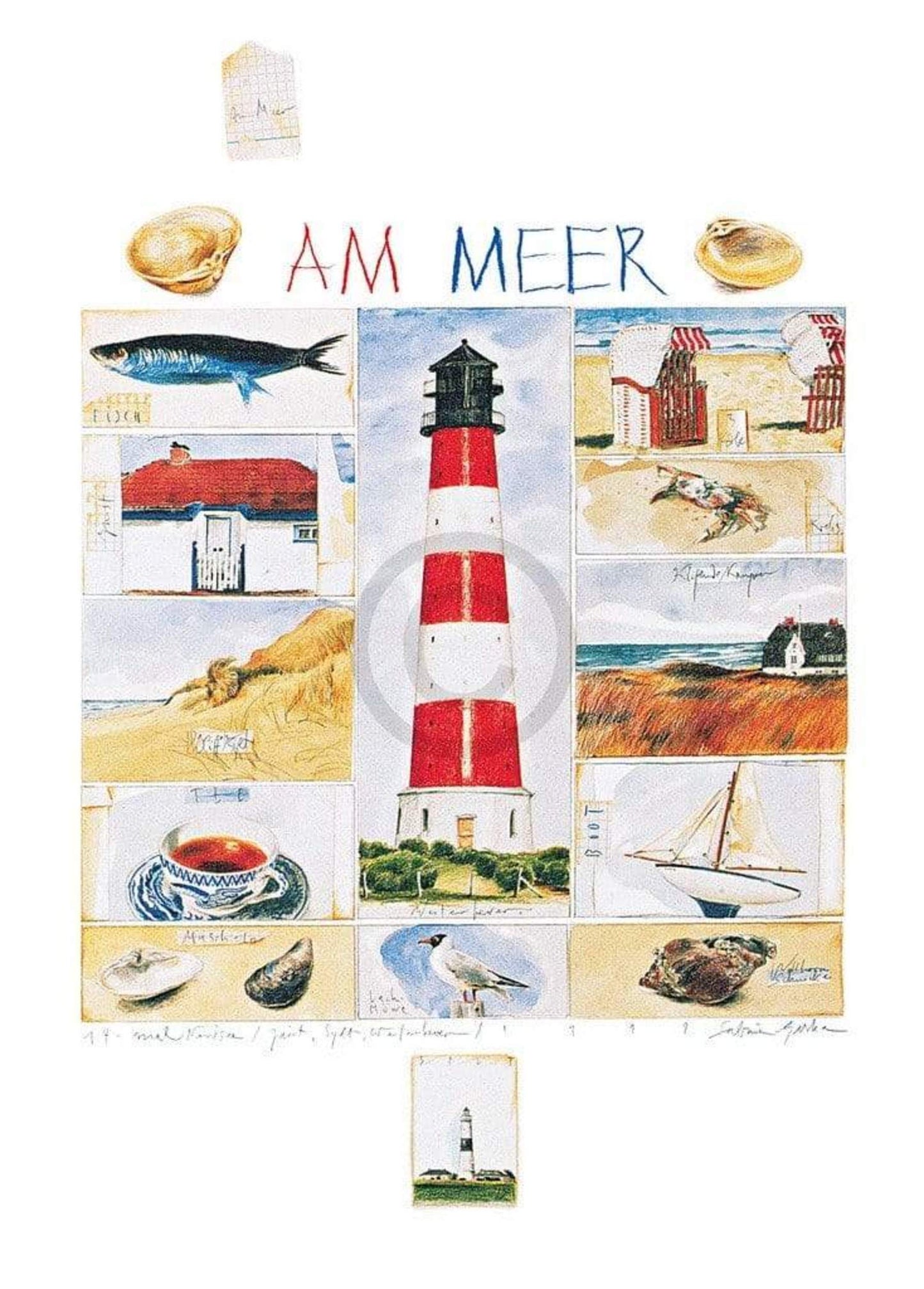 Kunstdruck Sabine Gerke - Nordsee 50x70cm