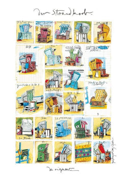 Kunstdruck Sabine Gerke - Der Strandkorb 50x70cm