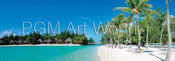 Kunstdruck Shutterstock - Beautiful beach on Bora Bora 95x33cm