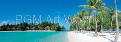 Kunstdruck Shutterstock - Beautiful beach on Bora Bora 95x33cm