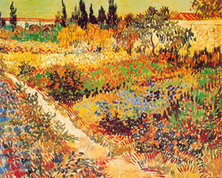 Kunstdruck Vincent Van Gogh - Giardino in fioritura 30x24cm