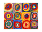 Kunstdruck Wassily Kandinsky - Farbstudie Quadrate 80x60cm
