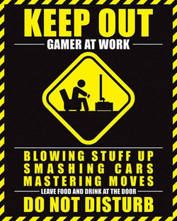 Poster Gamer At Work Do Not Disturb 40x50cm