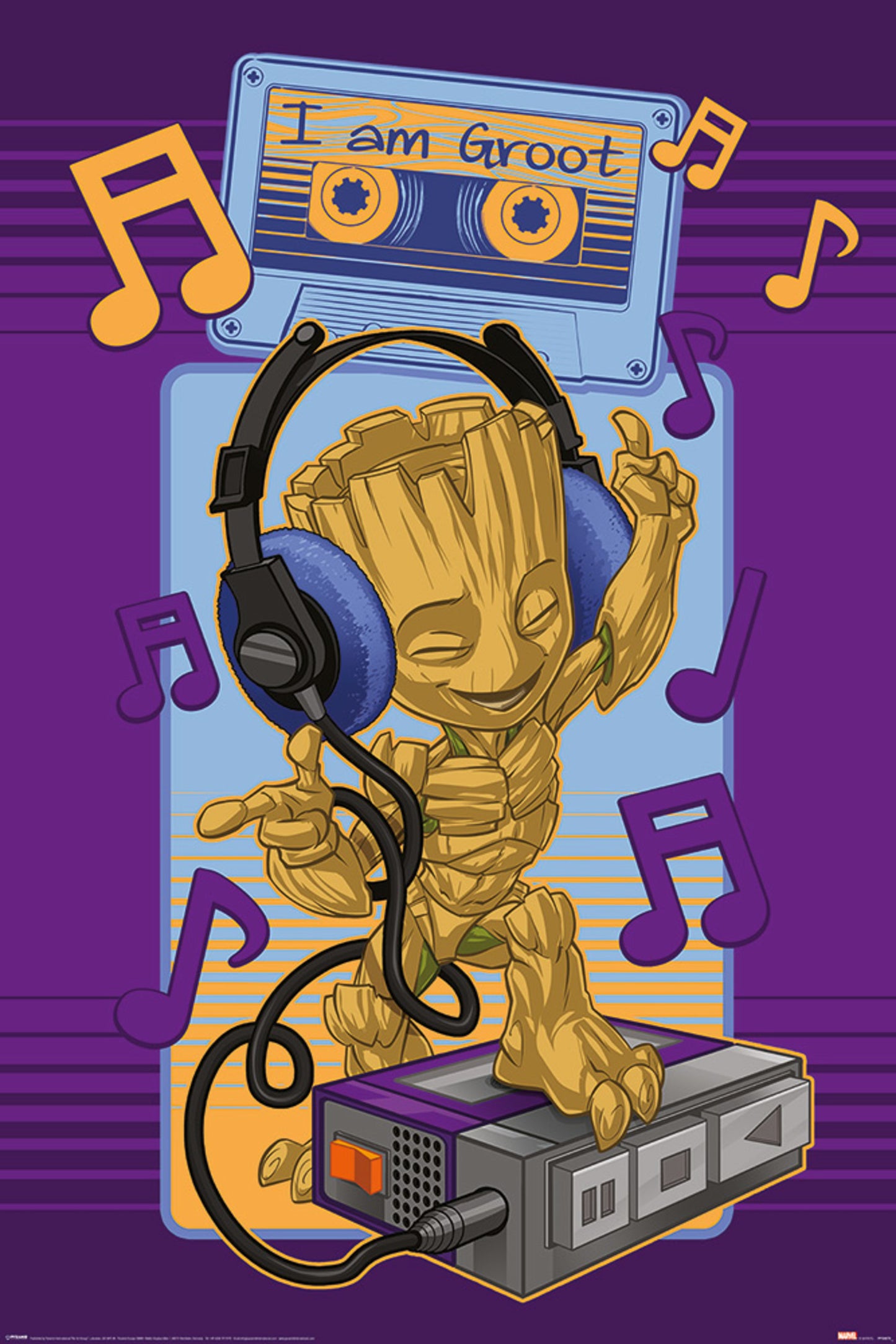 Poster Guardians of the Galaxy Groot Cassette 61x91,5cm