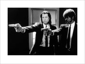 Kunstdruck Pulp Fiction Black and White Guns 80x60cm