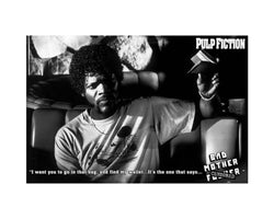 Kunstdruck Pulp Fiction - Bad Mother F-ker 80x60cm