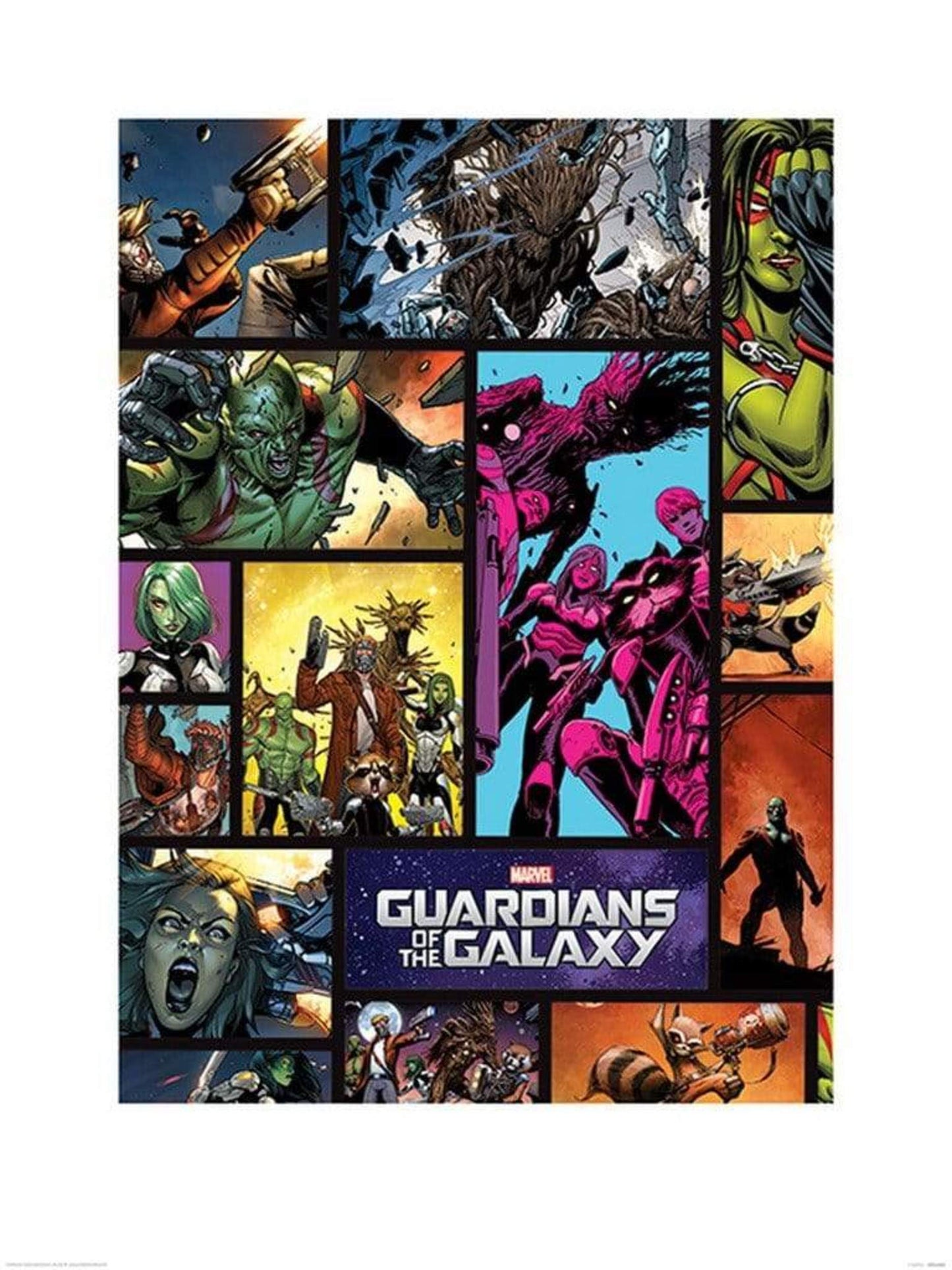 Kunstdruck Guardians of The Galaxy Comics 60x80cm