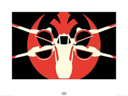 Kunstdruck Star Wars - Episode VII XWing Pop Art 80x60cm
