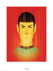 Kunstdruck Star Trek Beaming Spock 50th Anniversary 60x80cm