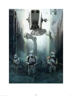 Kunstdruck Star Wars - Rogue One Stormtrooper Patrol 60x80cm