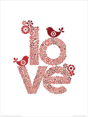 Kunstdruck Valentina Ramos - Red Love 30x40cm