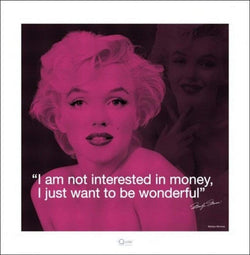 Kunstdruck Marilyn Monroe iQuote 40x40cm