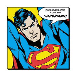 Kunstdruck Superman Looks Like A Job For 40x40cm