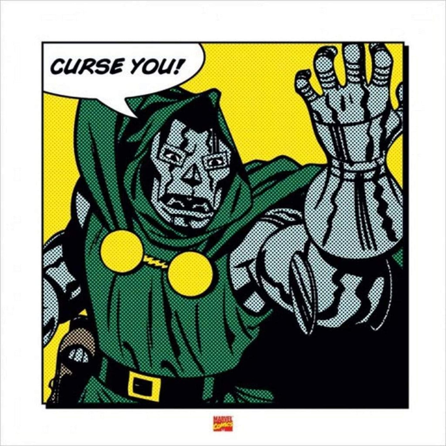 Kunstdruck Dr Doom Curse You 40x40cm