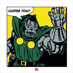Kunstdruck Dr Doom Curse You 40x40cm