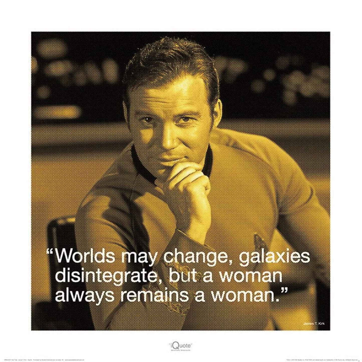 Kunstdruck Star Trek James T Kirk iQuote 40x40cm