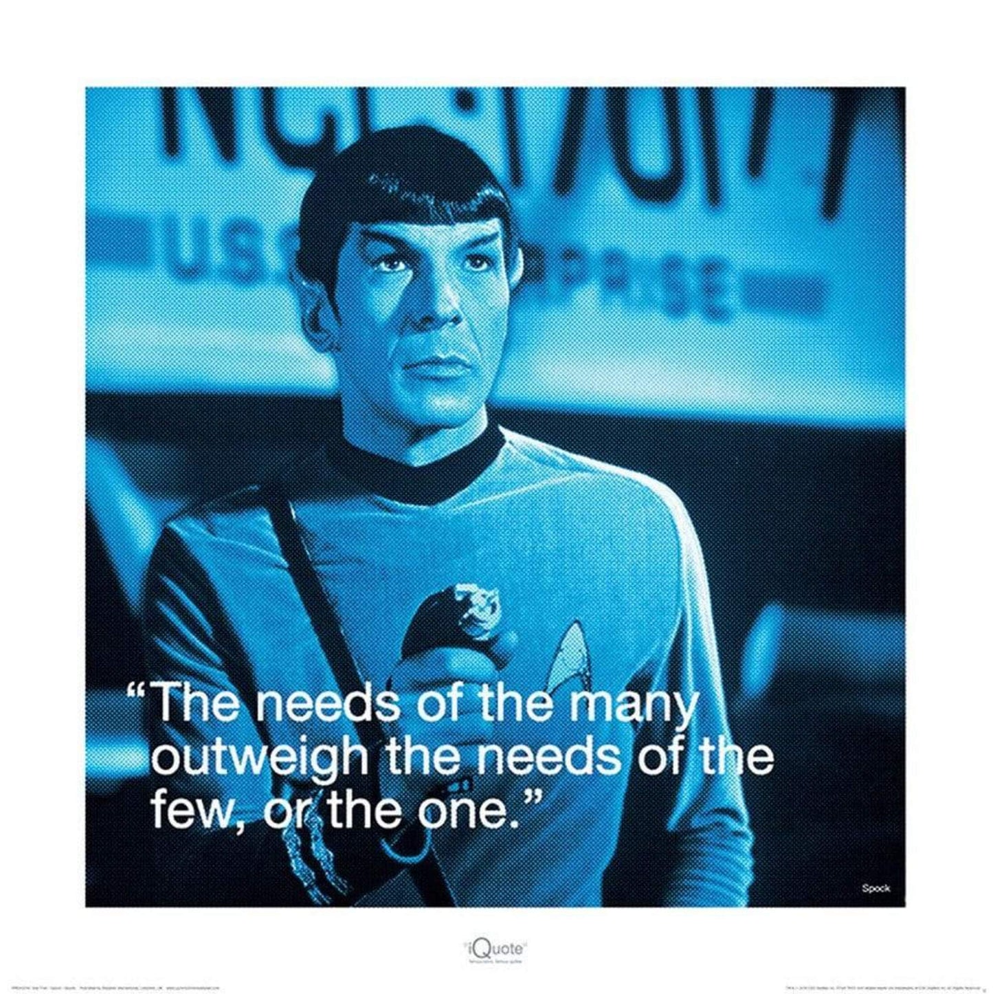 Kunstdruck Star Trek Spock iQuote 40x40cm
