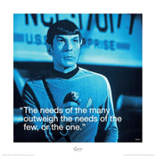 Kunstdruck Star Trek Spock iQuote 40x40cm