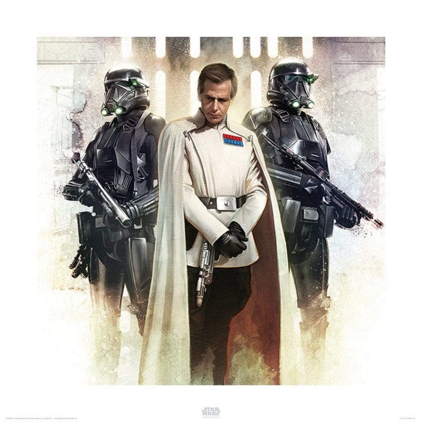 Kunstdruck Star Wars Rogue One Krennic and Death Troopers 40x40cm