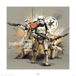 Kunstdruck Star Wars - Rogue One Stormtroopers Profile 40x40cm